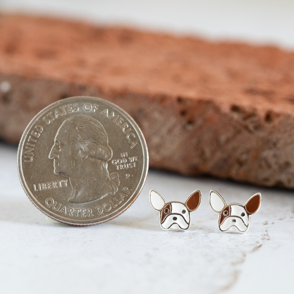 French Bulldog Stud Earrings - Only 2 left - Picture 7 of 11